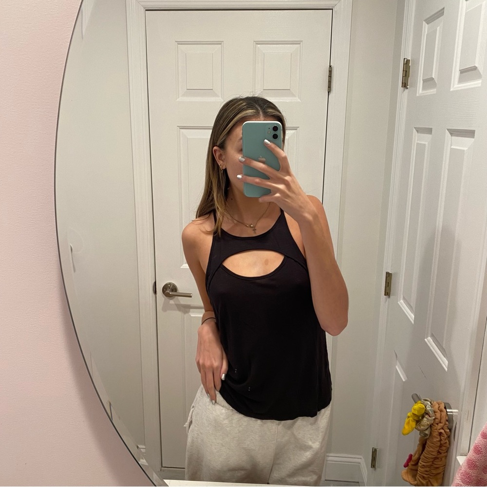 Black Cut Out LF Tank Top
